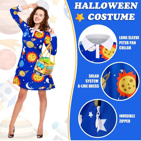 Ms Frizzle Dress Magic School Bus Halloween Costume - Picture 1 of 6